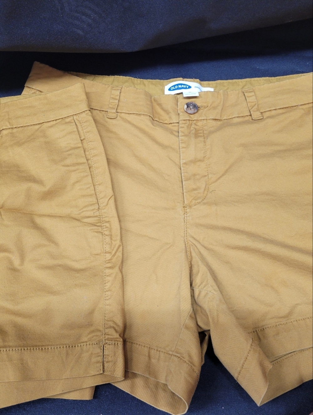 2 Pair Old Navy Size 12 Gold Everyday Short 5" Inseam